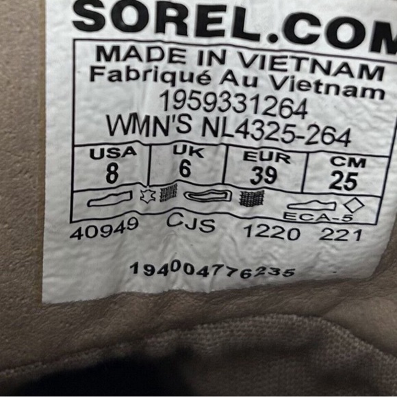 Sorel Emelie II Lace Boots Womens Size 8 Tan Waterproof - Picture 7 of 12